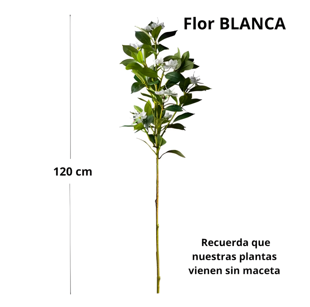 Ficus Floral – Árbol Artificial con Flores Blancas o Rosas (80 / 120 cm)