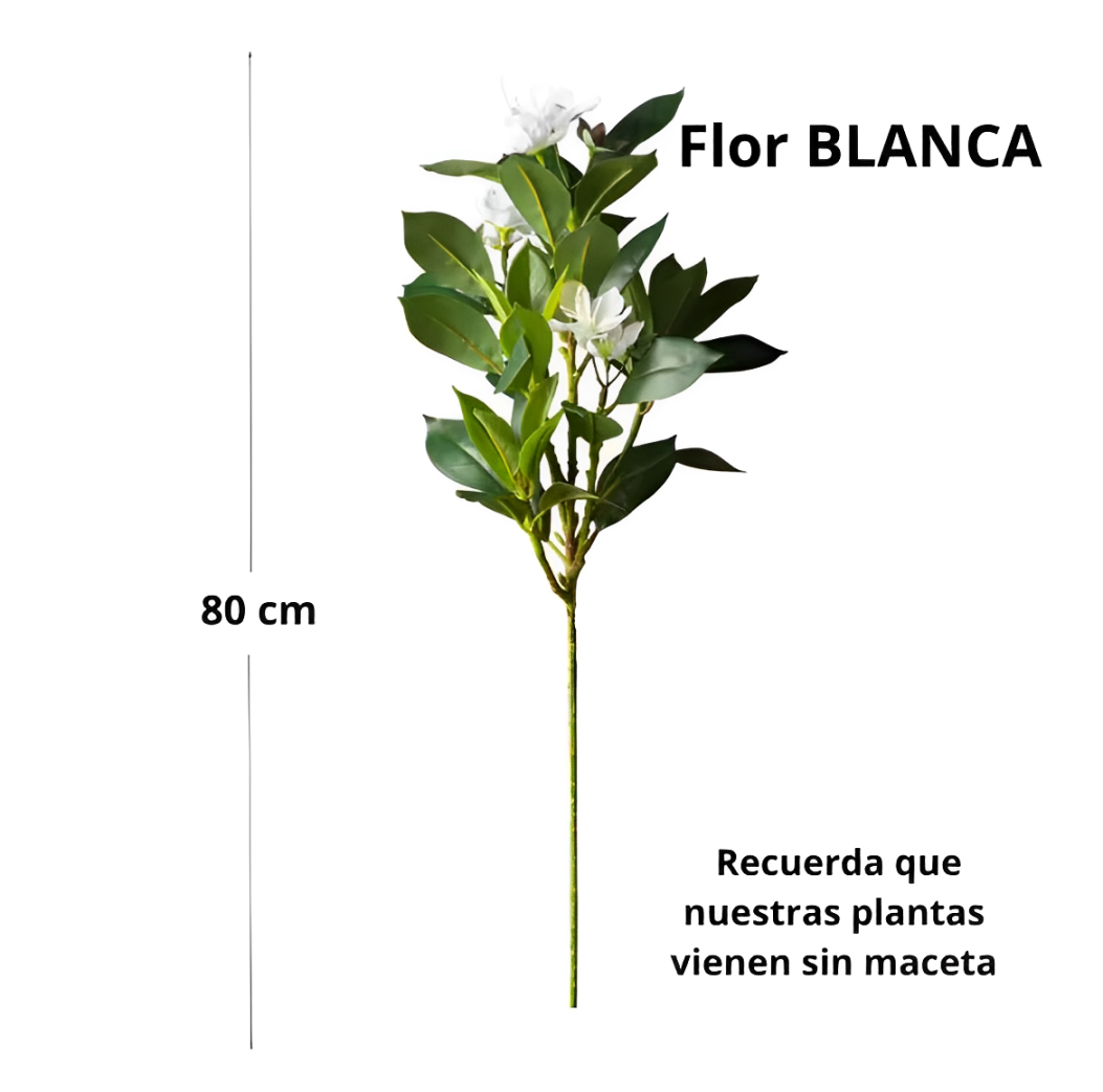 Ficus Floral – Árbol Artificial con Flores Blancas o Rosas (80 / 120 cm)